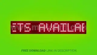 Tickets Available Here Scrolling Red Dot Matrix LED Text Animation on Green Screen Seamless Loop