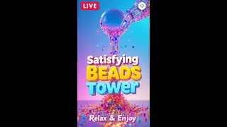 🔴 LIVE: Satisfying ASMR Beads Tower Spilling Beautiful Colors! 🌸 🎶 Watch Now