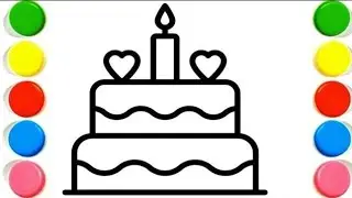 Beautiful Cake Drawing, Painting & Colouring For Kids and Toddlers_ Child Art