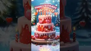 13 February happy birthday greetings wishes | Happy birthday song status #celebrationavenue #shorts