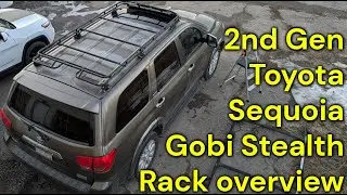 2nd gen Toyota Sequoia Gobi Stealth roof rack overview.