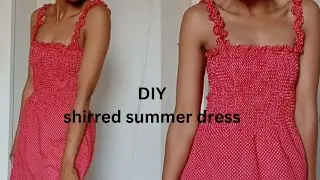 DIY shirred summer dress | how to make a shirred dress
