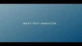 wavy text animation effect using HTML and CSS