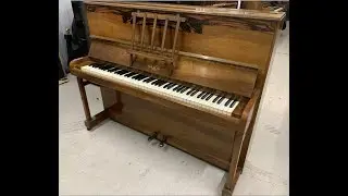 Fine small art deco upright piano by Hulbert + pianos suitable for musicians.