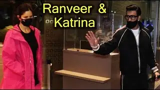 Katrina Kaif & Ranveer Singh Pose For Paps At Mumbai Airport !