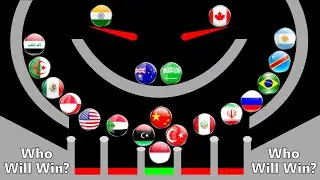 The Country Marble Race  in Algodoo │ Race 4.