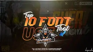 Top 10 Fonts That @DynamoGaming Use | Android/Ios And Window/Mac | Deepanshu Designs