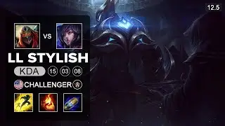 LL Stylish Zed Mid vs Ahri - NA Challenger - Season 12 Patch 12.5