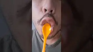 ASMR Plastic Spoon Licking  sounds #youtubeshorts #shorts