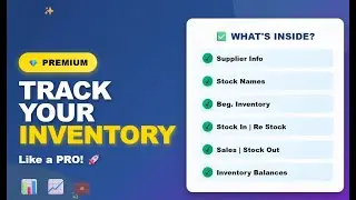 (TAGALOG) Inventory Management Template for Google Sheets - Supplier to Sales Tracking