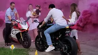 DOUBLE Motorcycle Gender Reveal!!!