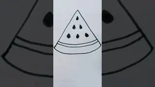 How to Draw a Cute Watermelon Slice for Kids