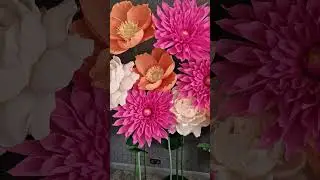 Handmade giant crepe paper flowers 🥰 #weddingdecoration #weddinguk