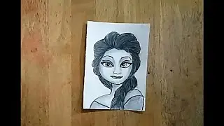 how to draw disney Princess Elsa sketch/step by step
