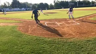 Herndon Hornets 2023 Liam Willson Singles and Moves to 2nd Base on OF Fielding Error 06-04-21