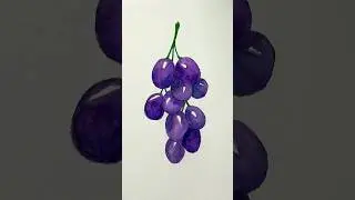 Let's paint grapes #shorts #art #watercolor #grape
