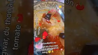 thon et tartouillette tomates cerises 🍒 et fromage🎸et the rising vengeance rising 😇🙏 christian metal