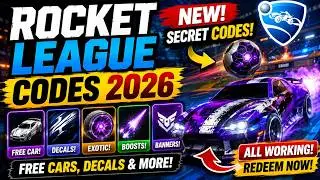 ROCKET LEAGUE CODES 2026 🚗 NEW Secret Codes for Free Cars, Decals & Exotic Rewards!