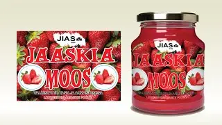 How to Create a Simple Jam Jar Label Design in Adobe illustrator/ Easy Study