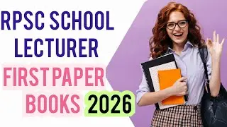 RPSC  School Lecturer 2026 First Paper Books 