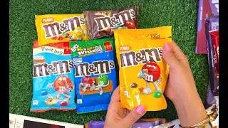 ASMR M&M&rsquo;s chocolate + M&M&rsquo;s salted caramel unboxing | sweet treat unpacking