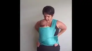 Putting on your Cute Mesh Onbuhimo Baby Carrier