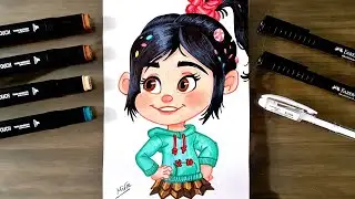 Drawing Vanellope Von Schweetz from Wreck-It Ralph  | Disney Princess Drawing