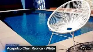 Реплика кресла Acapulco - плетёное уличное кресло - белое - Milan Direct