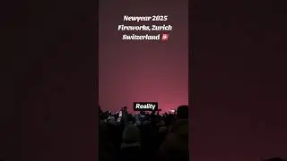 New Year Fireworks 2025 in Zurich!  #Zurich #Fireworks #NewYear #Switzerland