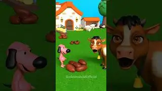 A Pink dog feeds a cow peanut 🥜🐂😂 #Shorts #Funny #Comedy #Scary Teacher3D
