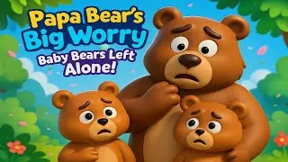 Papa Bear&rsquo;s Big Worry &ndash; Baby Bears Left Alone! English Story For Kids Fun