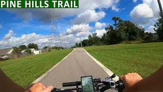 Riding an eBike on the Pine Hills Trail from Barnett Park in Orlando, Florida