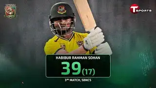 Habibur Rahman Sohan 39 off 17 balls | SR 229.41 | T Sports