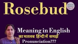 rosebud meaning l meaning of rosebud l rosebud ka Hindi mein kya matlab hota hai l vocabulary l