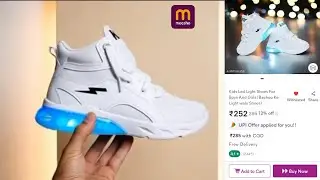 Kids LED Light Shoes 🔥 चलते ही चमक! | Best Stylish Light-Up Shoes  @Meesho 