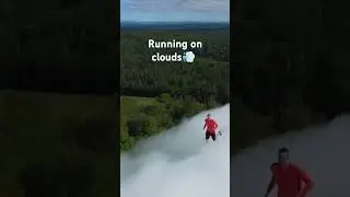 A man running on clouds #funny #action #ai