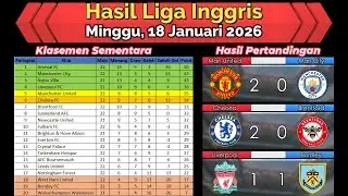 Hasil Liga Inggris Minggu 18Jan26 - Man City Keok VS MU - Chelsea Menang - Liverpool & Arsenal Draw