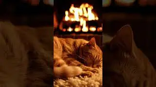 Short asmr campfire with lovely pets #asmr #bonfire #cat
