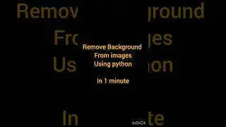 remove background from images using python 