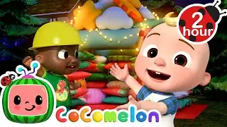 Pillow Fort Challenge! How Big Can It Get? | CoComelon Nursery Rhymes & Songs | Kids Learning