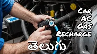 car AC gas refilling / Telugu / Car AC Gas Filling  #acgas Filling