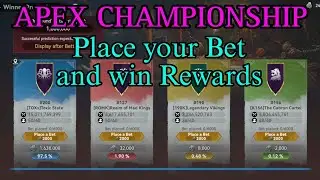 Place your Bet and win rewards in Apex Championship ❤️&zwj;🔥 #vikingrise #f2pgameplay
