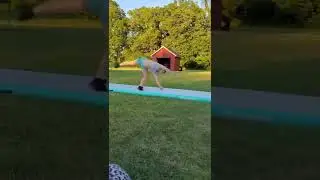 ROUNDOFF HANDSPRING ON THE AIRTRACK.. #shorts