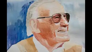 Stan lee water color portrait Time Lapse painting | Artography Studio
