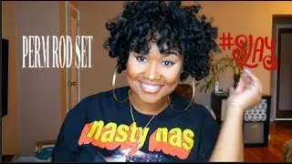 How to do a perm rod set on medium length 4C hair| natural hairstyle