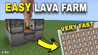 The BEST Lava Farm you can build in Minecraft Bedrock 1.21!