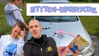 Auto, Aufkleber, Chaos! – Ein riesiger Stitch fürs Auto & wilde Fahrt im Porsche