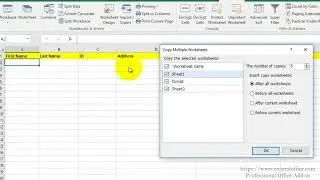 Quickly Copy Multiple Sheets (Worksheets) Multiple Times In Excel