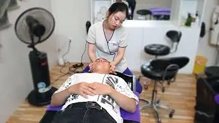 Vietnam Street Local Massage Face and Wash Hair with Beautiful Girl 3 5 USD RELAXATION