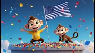 Max Monkey Climbs the Wall | Fun Animal Action Song for Kids | Preschool Rhyme
